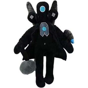 Skibidi Toilet Plush Toy TV Man Figure Kids Black Upgraded Cameraman Plush, New